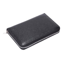 Portefeuille homme zippé à soufflet en cuir de vache, anti RFID, vue principale
