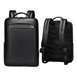 Sac à dos cuir noir homme, format fin pour ordinateur 15,6 pouces, vue principale