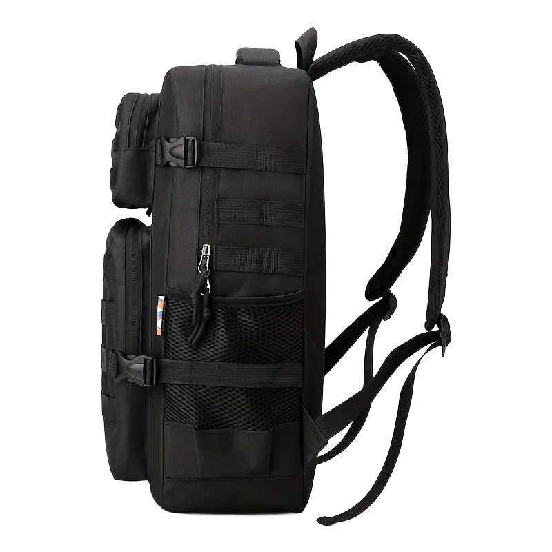 Sac à dos tactique homme en nylon à sangles Molle, trois coloris 2 Sac à dos tactique homme en nylon à sangles Molle, trois coloris, vue de trois quarts