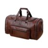Sac de voyage homme cuir PU rétro, poches et bandoulière, vue principale