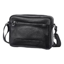 Sacoche bandoulière homme cuir, format affaires à poche avant, vue principale
