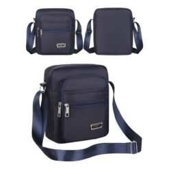 Sacoche bandoulière homme en toile Oxford, quatre ou six poches zippées, vue principale