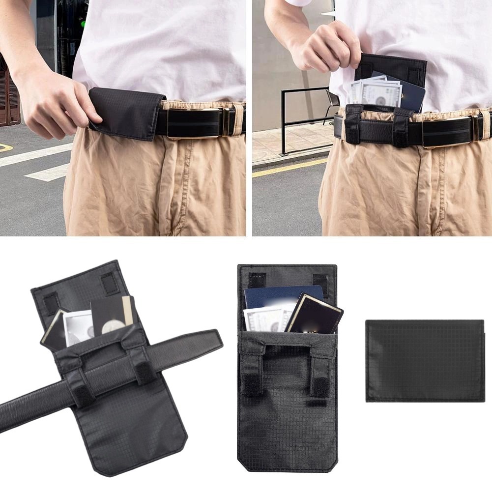 Sacoche ceinture homme dissimulée pour passeport, cartes et billets 5 Sacoche ceinture homme dissimulée pour passeport, cartes et billets, vue arriere