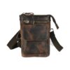 Sacoche ceinture homme en cuir de vache vieilli, bandoulière amovible, vue principale