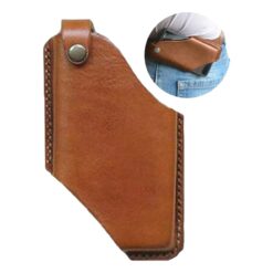 Sacoche ceinture homme étui téléphone vintage en cuir PU, vue de trois quarts