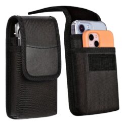 Sacoche ceinture homme pour téléphone, étui nylon à rabat, vue principale
