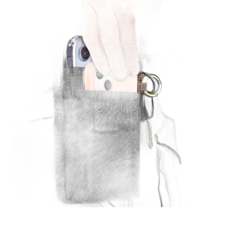Sacoche ceinture homme pour téléphone, étui nylon à rabat 4 Sacoche ceinture homme pour téléphone, étui nylon à rabat, detail