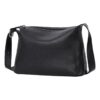 Sacoche homme cuir de vache souple noir, format épaule, vue principale
