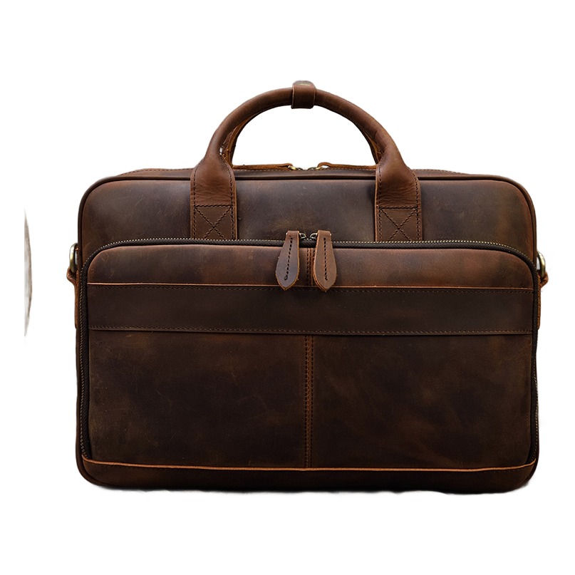 Sacoche ordinateur homme cuir Crazy Horse, porte-documents 15,6 pouces 5 Sacoche ordinateur homme cuir Crazy Horse, porte-documents 15,6 pouces, vue arriere