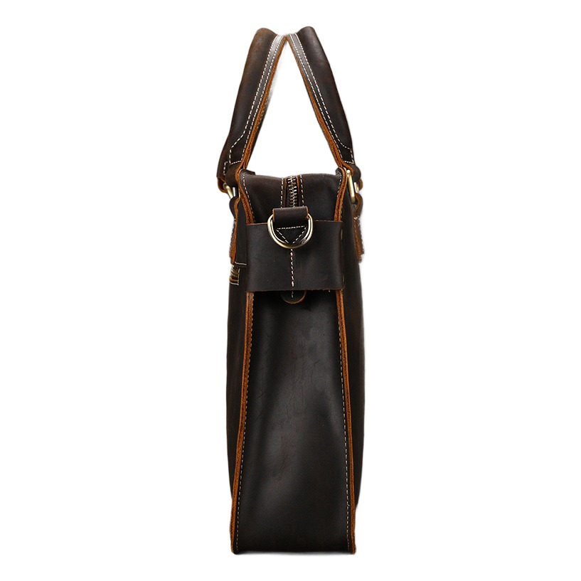 Sacoche ordinateur homme en cuir de vache, porte-documents 39 ou 43 cm 3 Sacoche ordinateur homme en cuir de vache, porte-documents 39 ou 43 cm, vue de face