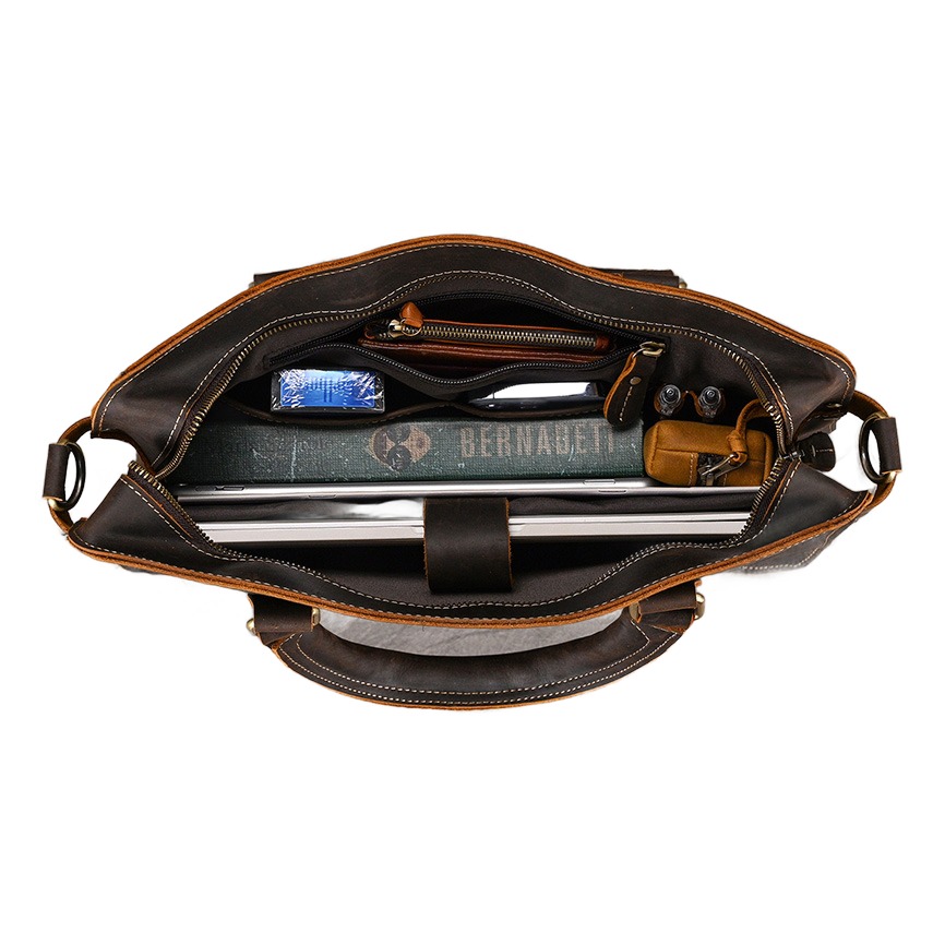 Sacoche ordinateur homme en cuir de vache, porte-documents 39 ou 43 cm 4 Sacoche ordinateur homme en cuir de vache, porte-documents 39 ou 43 cm, detail