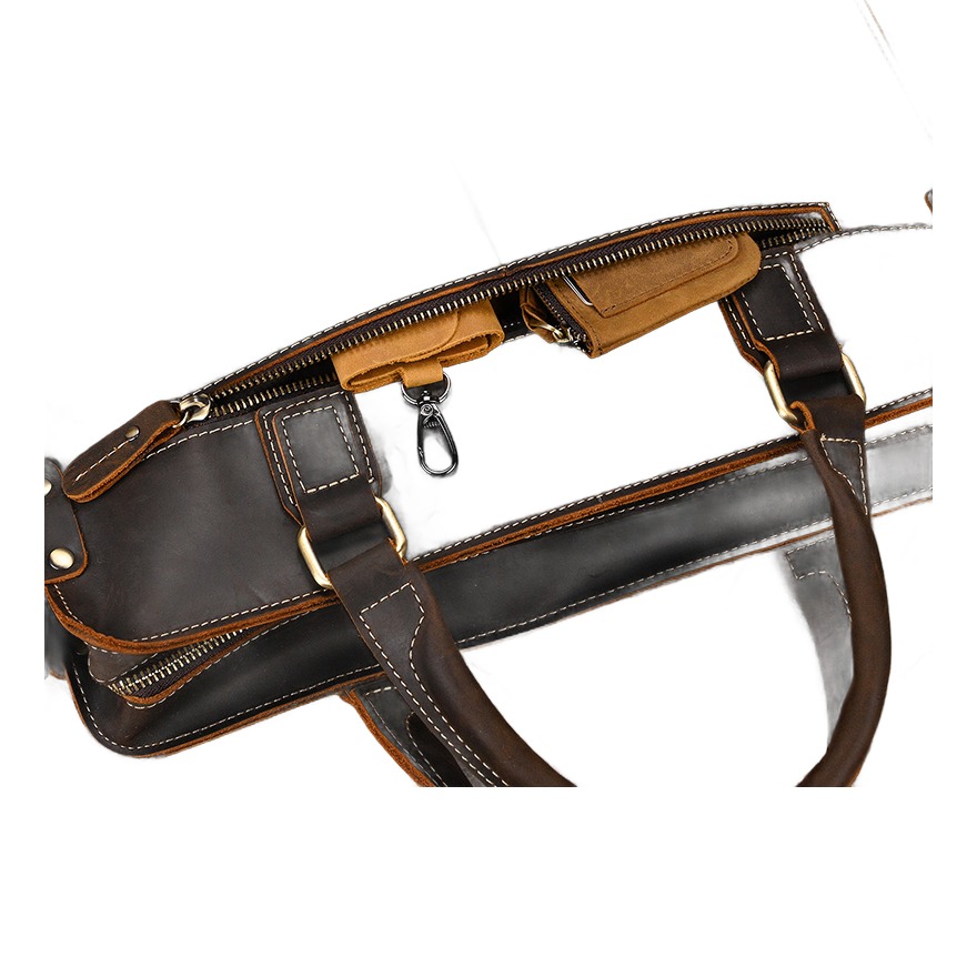 Sacoche ordinateur homme en cuir de vache, porte-documents 39 ou 43 cm 5 Sacoche ordinateur homme en cuir de vache, porte-documents 39 ou 43 cm, vue arriere