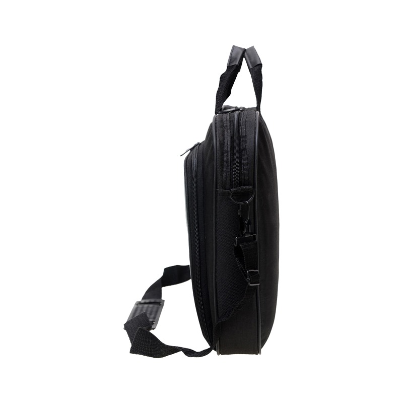 Sacoche ordinateur homme noire pour portable de 15,6 pouces 2 Sacoche ordinateur homme noire pour portable de 15,6 pouces, vue de trois quarts