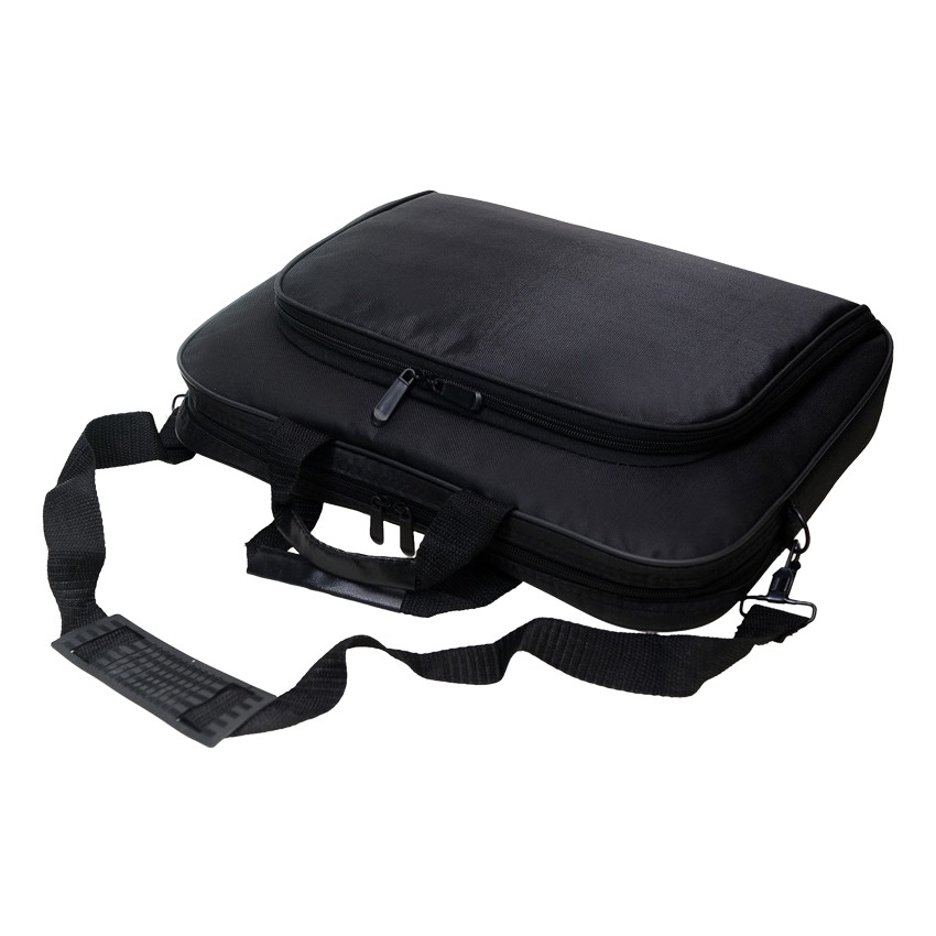 Sacoche ordinateur homme noire pour portable de 15,6 pouces 3 Sacoche ordinateur homme noire pour portable de 15,6 pouces, vue de face