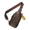 Sacoche poitrine homme en cuir véritable, petit ou grand format, vue principale