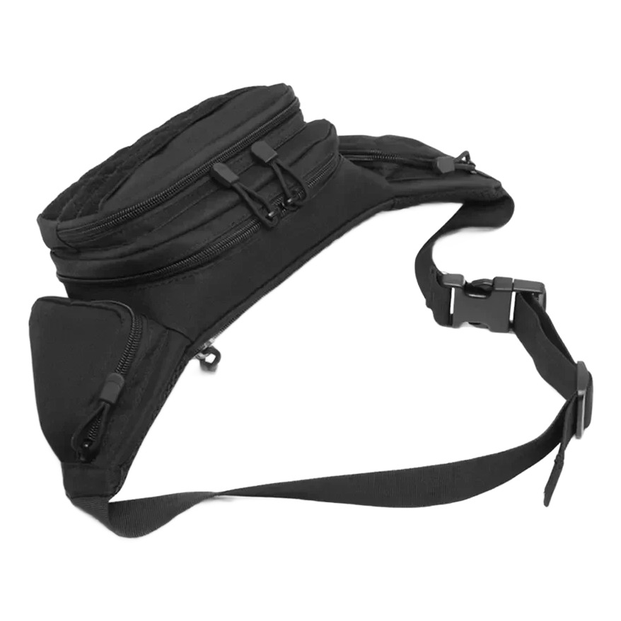Sacoche tactique homme banane multipoche en nylon 1 Sacoche tactique homme banane multipoche en nylon, vue principale