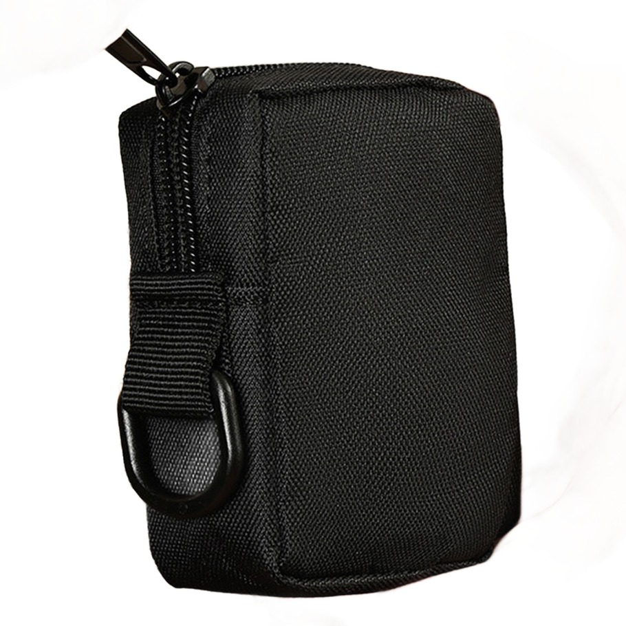 Sacoche tactique homme mini pochette EDC zippée, toile Oxford 2 Sacoche tactique homme mini pochette EDC zippée, toile Oxford, vue de trois quarts