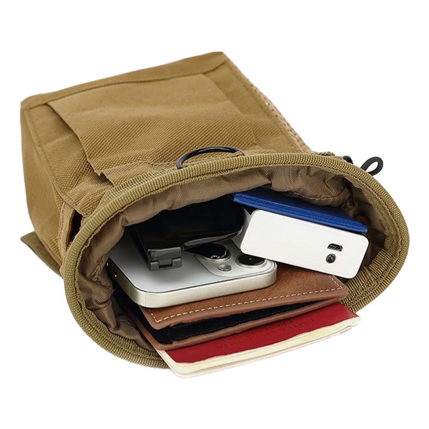 Sacoche tactique homme pochette Molle à cordon, toile 600D 5 Sacoche tactique homme pochette Molle à cordon, toile 600D, vue arriere