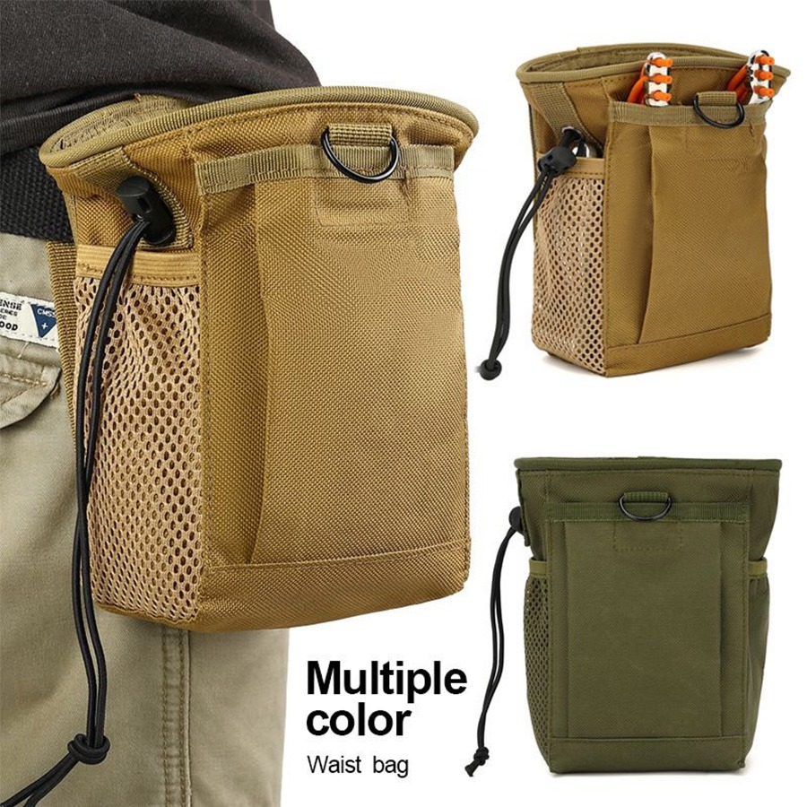 Sacoche tactique homme pochette Molle à cordon, toile 600D 6 Sacoche tactique homme pochette Molle à cordon, toile 600D, vue de profil