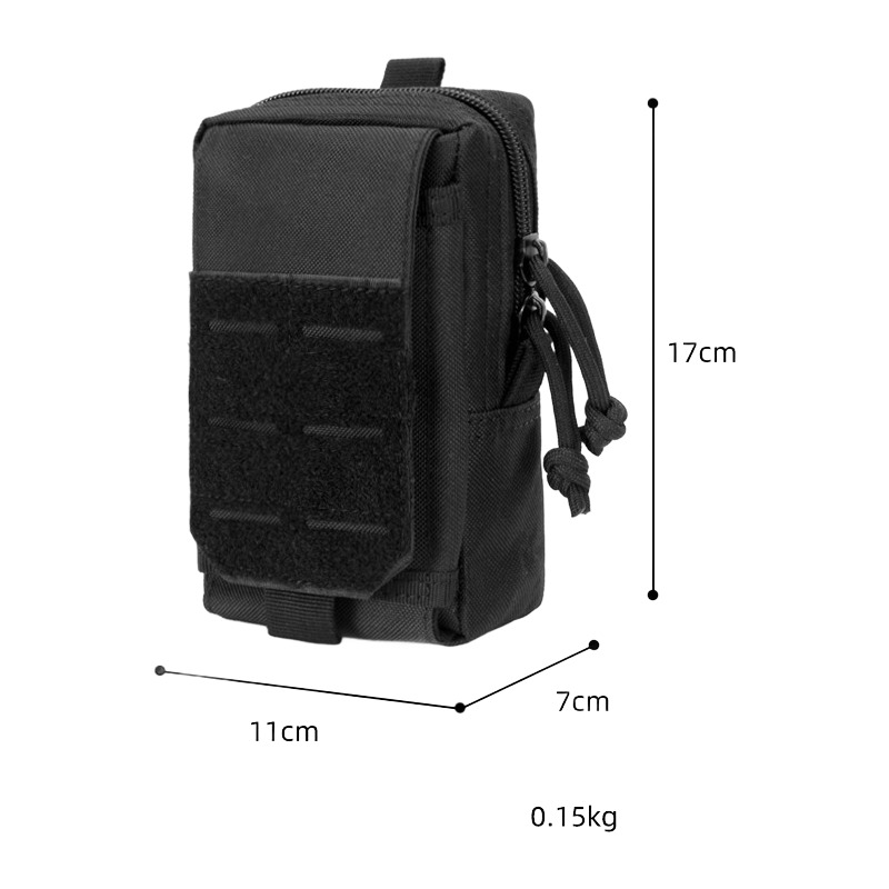 Sacoche tactique homme pochette verticale pour téléphone 2 Sacoche tactique homme pochette verticale pour téléphone, vue de trois quarts