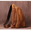 Sacoche triangle homme en cuir crazy horse, port poitrine, vue principale